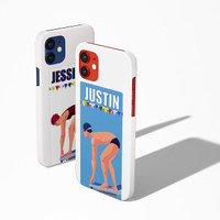 Stinky Lockers Personalized Swimming Stickers for Cell Phone | Mobile 