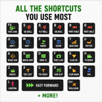 Golf Simulator Keyboard Shortcut Stickers – Compatible with GSPro