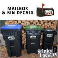 Stinky Lockers Curbside Bin & Mailbox Decals-Set of 3