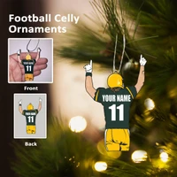 Stinky Lockers Personalized Color Football Ornament for Your Player