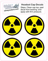 Radio Active Headset Top Cap Decals-Set of 4