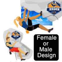 Personalized Rock Climbing Sticker -3 Pack