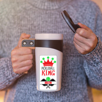 Personalized Pickleball Sticker for your Water Bottle or Cell Phone or Laptop or Thermal Mug and More