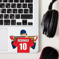 Personalized Youth Baseball Laptop Sticker