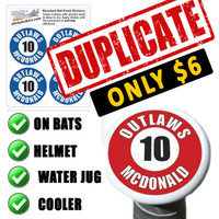 Stinky Lockers Duplicate Baseball Bat Knob Stickers
