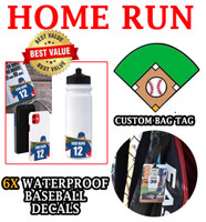 Stinky Lockers Home Run -6 Baseball Sticker and Bag Tag