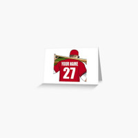 Stinky Lockers Personalized Baseball Greeting Cards -Set of 10