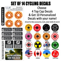 Stinky Lockers Assorted Top Cap & Cycling Decals-Set of 14 