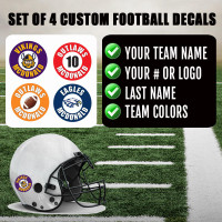 Stinky Lockers Personalized Football Sticker Set