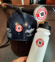Stinky Lockers Personalized Baseball | Softball Bat Knob Sticker Set of 2