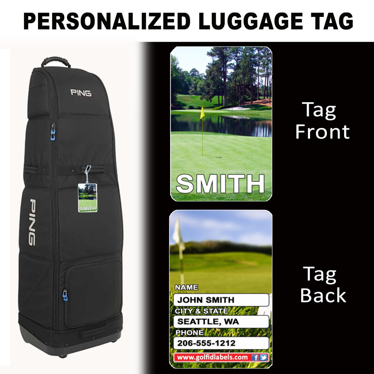 Personalized Golf Luggage Tags
