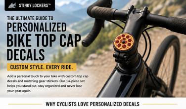 Personalized Bike Top Cap Decals | Custom Cycling Stickers for Road & Mountain Bikes