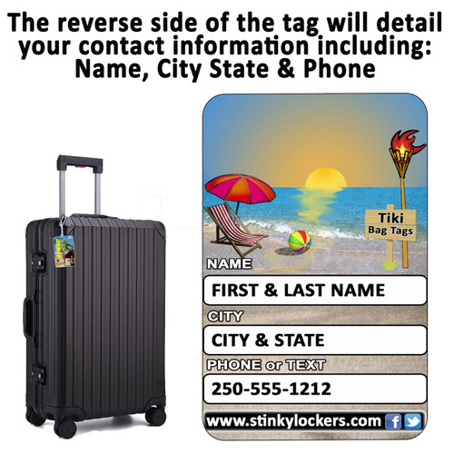 Personalized Hawaii Luggage Tag-Your destination with your name