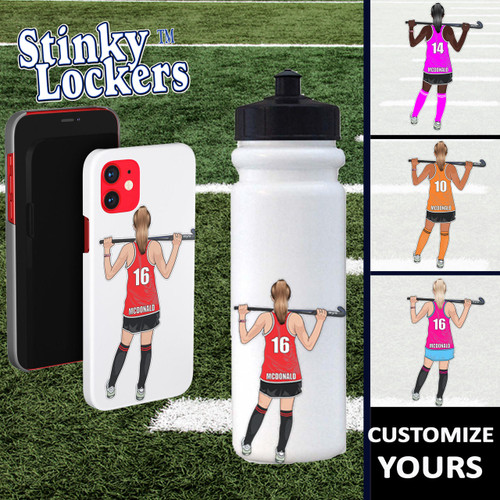 Stinky Lockers Personalized Field Hockey Sticker  