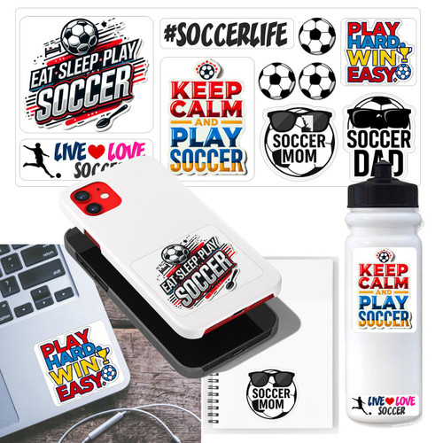 Stinky Lockers Soccer Sticker- Assorted 8 Sticker Sheet 