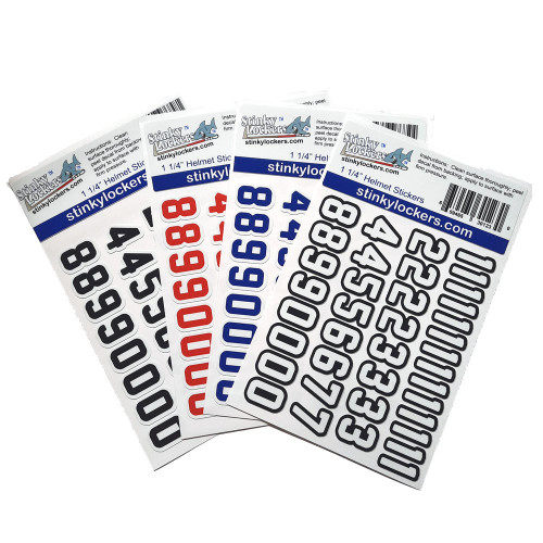 Hurricane Helmet Sticker Pack-With Number - Stinky Lockers Ltd.