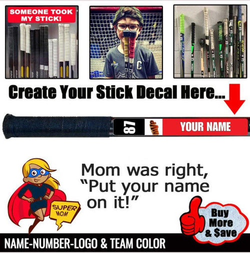 Stinky Lockers Personalized Hockey Stick Sticker