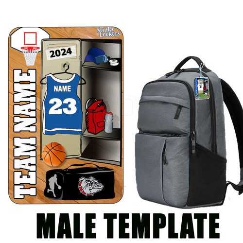 Stinky Lockers Personalized Basketball Luggage Tag with Loop