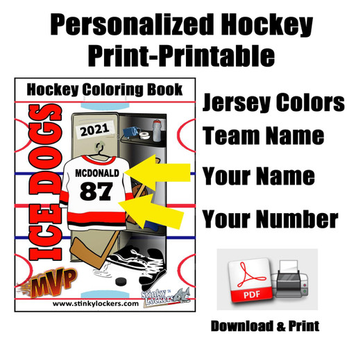 Personalized Hockey Print-Digital Download for your Hockey Player