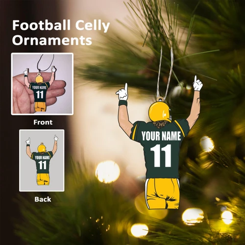 Stinky Lockers Personalized Color Football Ornament for Your Player