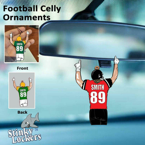 Personalized Color Football Ornament for Your Player