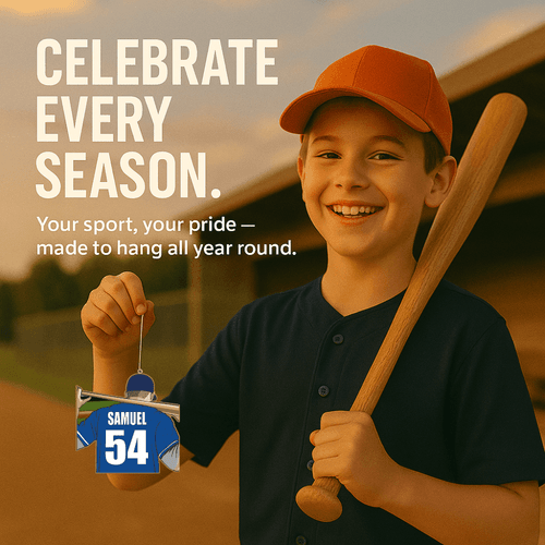 Stinky Lockers Personalized Color Baseball Ornament for Your Baseball Player 