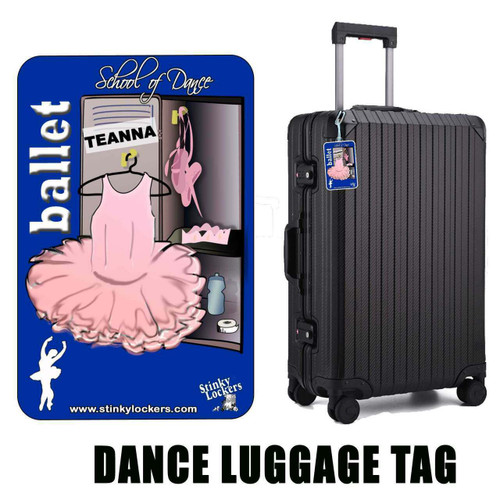 Personalized Ballet Luggage Tag with Loop