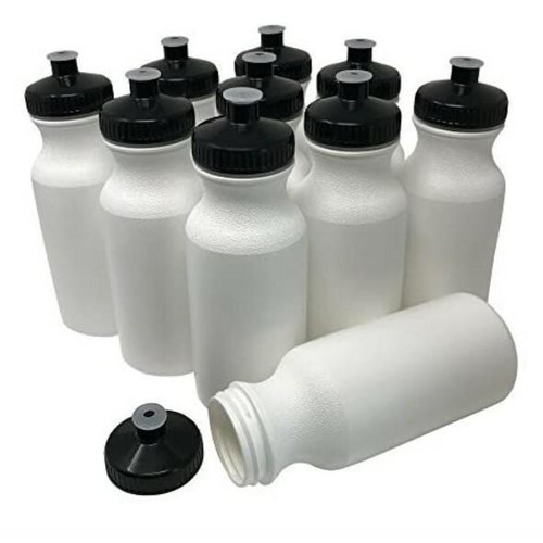 27 oz Sports Water Bottles, 10 Pack, Reusable No BPA Plastic, Pull Top Leakproof Drink Spout