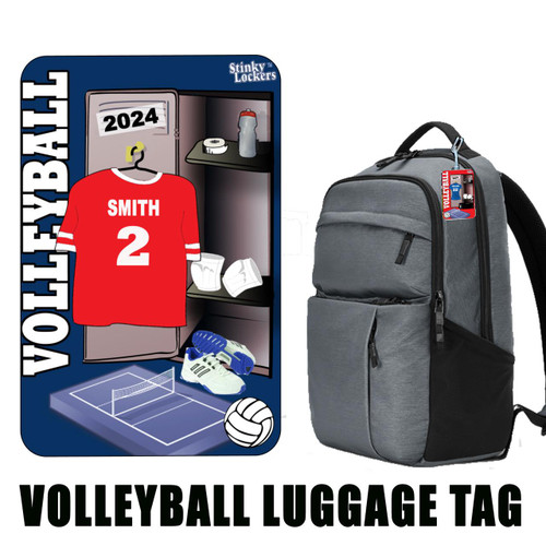 Stinky Lockers Personalized Volleyball Luggage Tag with Loop