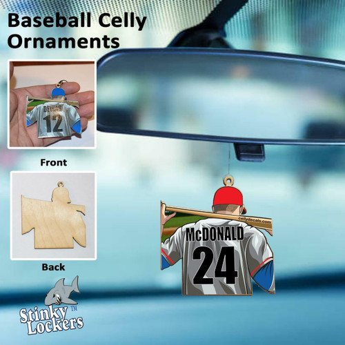 Personalized Color Baseball Ornament for Your Baseball Player Custom Colors