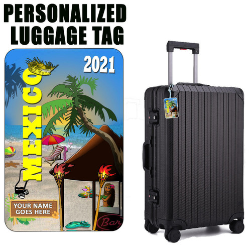 Personalized Travel Luggage Tag with Loop Customily