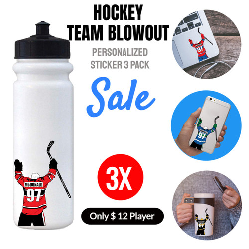 Team Hockey Blowout Ultimate Player Gift Multipurpose Sticker 3 Pack