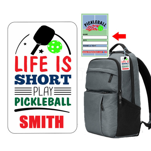 Stinky Lockers Personalized Pickleball Luggage Tag