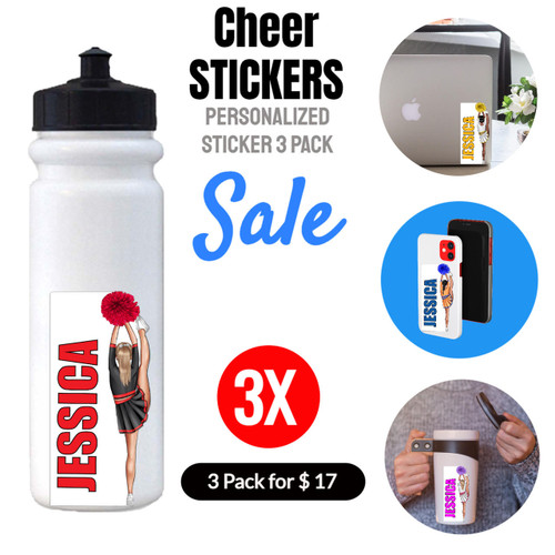 Stinky Lockers Personalized Cheer Stickers | Water Bottle | Cell Phone | Laptop