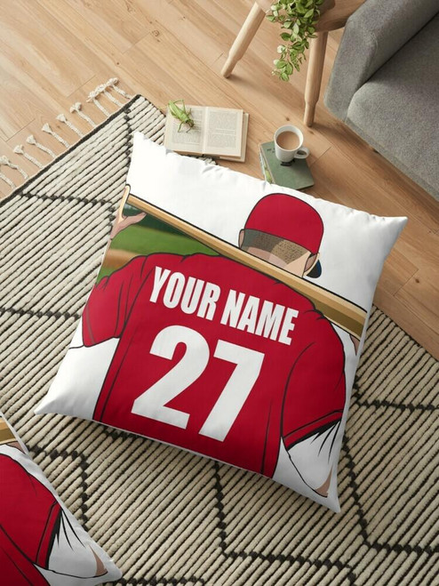 Hockey Fan Personalized Throw Pillow Cover, Sockprints