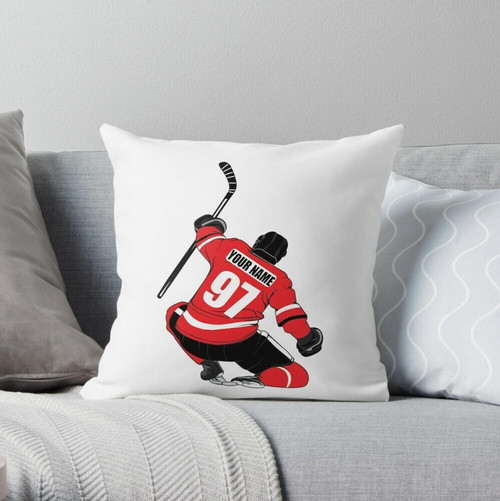 Stinky Lockers Personalized Hockey Throw Pillow Cover