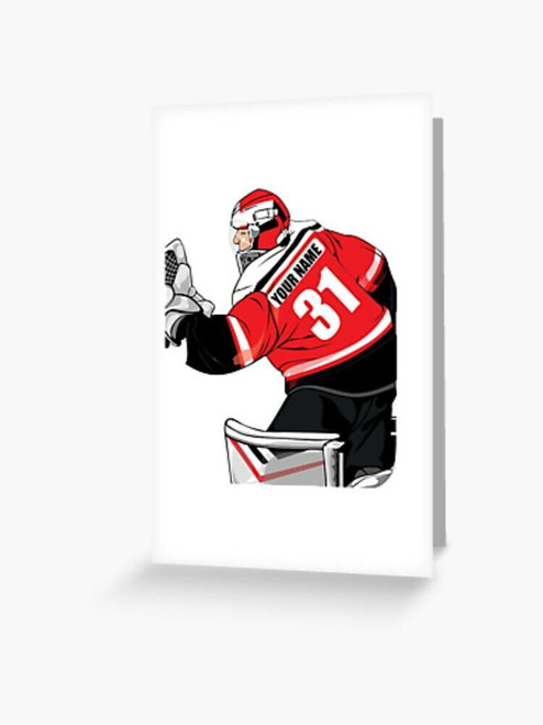 Stinky Lockers Personalized Hockey Greeting Cards -Set of 10