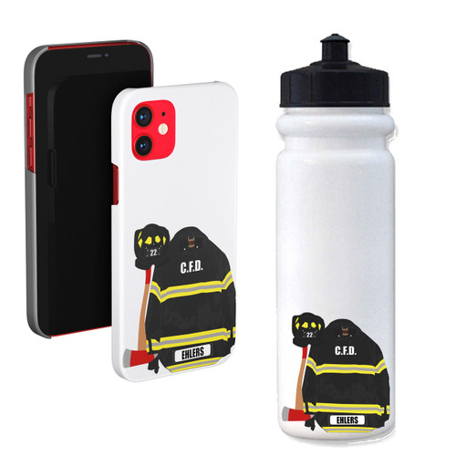 Personalized Firefighter Sticker for your Hero or Laminated Labels For Your Water Bottle, Laptop or Phone or Decals That Last and Wont Peel Off