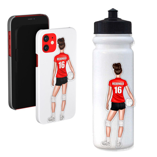 Stinky Lockers Personalized Female Volleyball Sticker