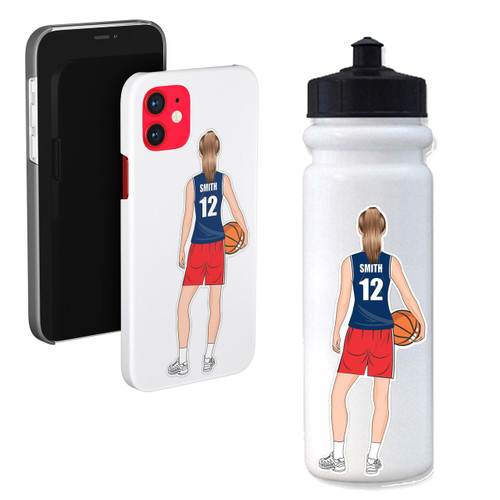 Stinky Lockers Personalized Female Basketball Sticker  
