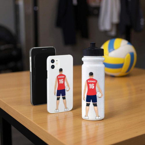 Stinky Lockers Personalized Male Volleyball Sticker 