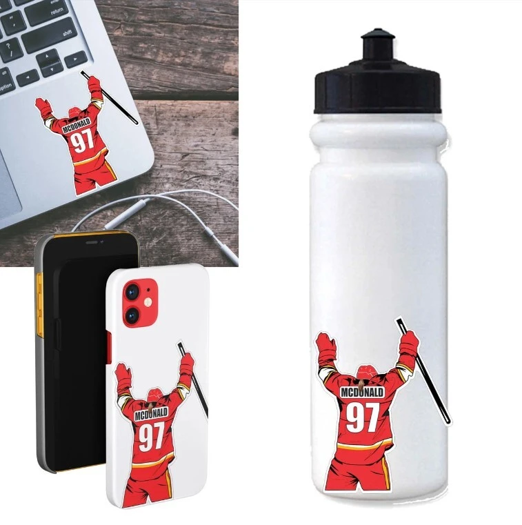 Personalized Ringette Water Bottle Sticker