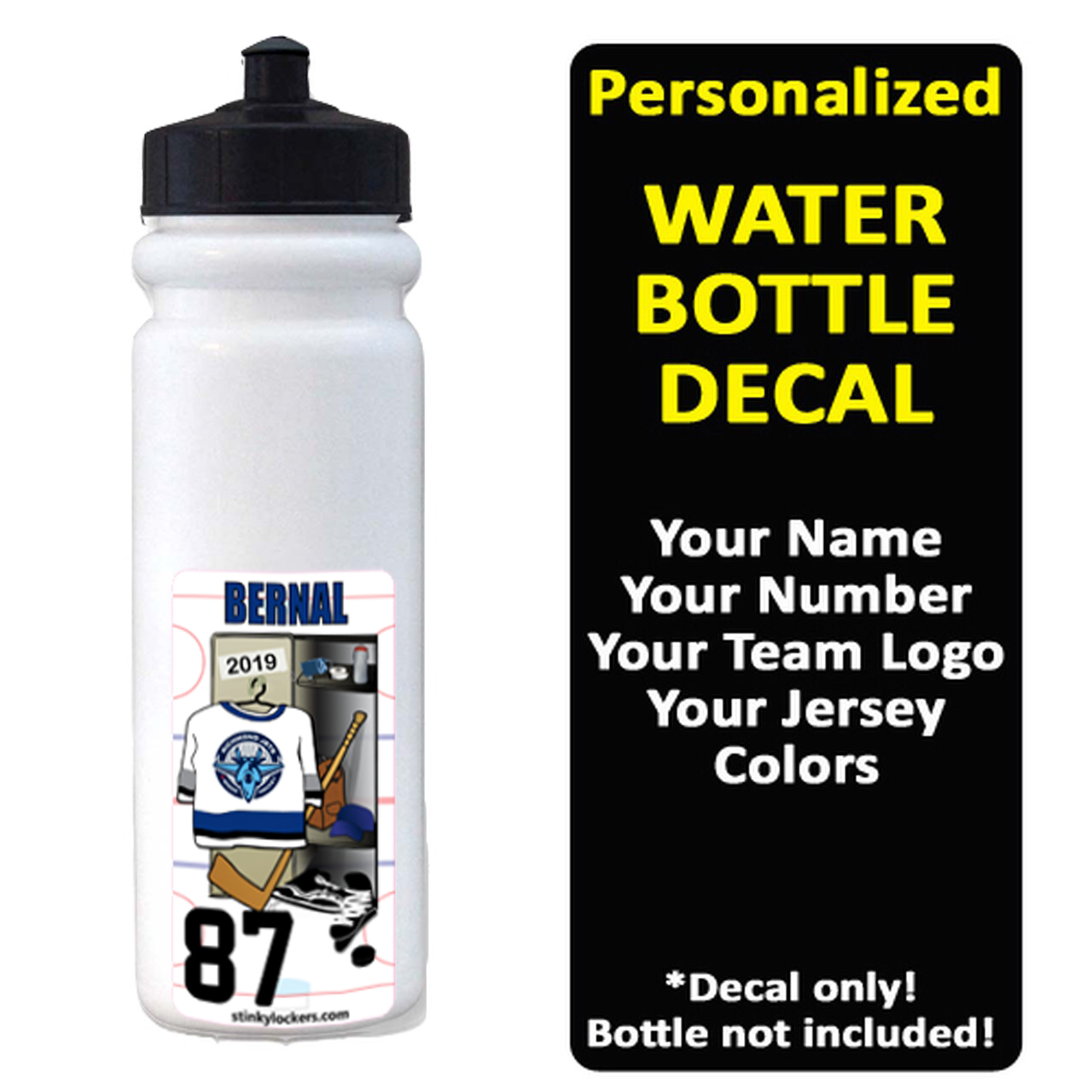 Water Bottle Decal-Jets