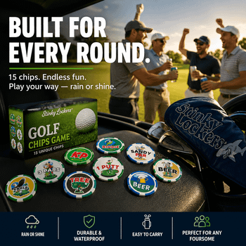 Golf Chip Sticker Golf Chips Game | 15 Golf Challenge Poker Chips for Golf Trips ...