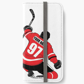 Personalized Hockey iPhone Wallet Personalized Hockey iPhone Wallet