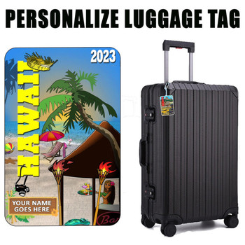 Personalized Hawaii Luggage Tag-Your destination with your name