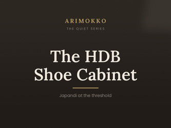 The HDB shoe cabinet — Japandi at the threshold