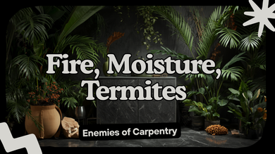 Fire, moisture, and termites — the three enemies of tropical carpentry, and one material answer