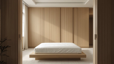 HDB master bedroom storage — the Japandi closet system