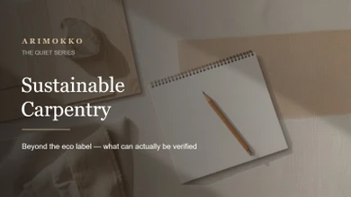 Sustainable carpentry in Singapore — beyond the eco label